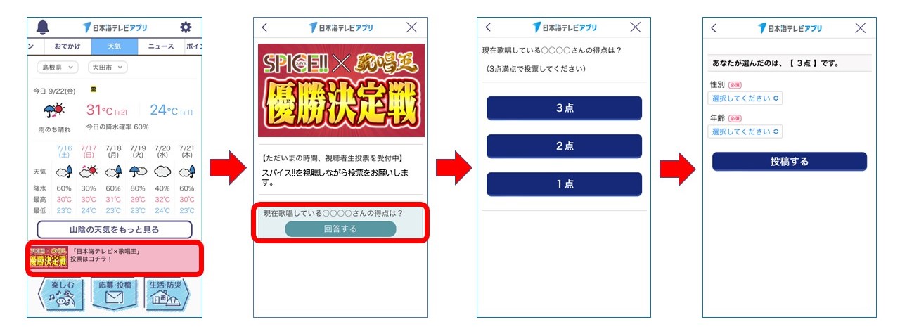 視聴者投票手順